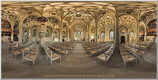 Panorama Marbach am Neckar, Alexanderkirche, 3./4.Joch; equirectangulare Darstellung